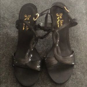 The Touch of Nina Sequence Black shoes 👠 EUC